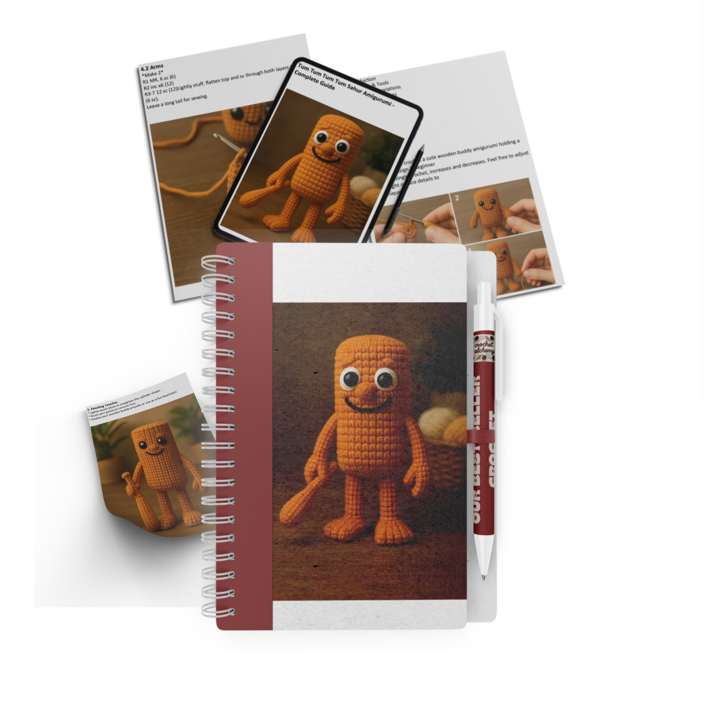 Tum Tum Tum Tum Tum Tum Tum Tum Tum Sahur Brainrot Amigurumi